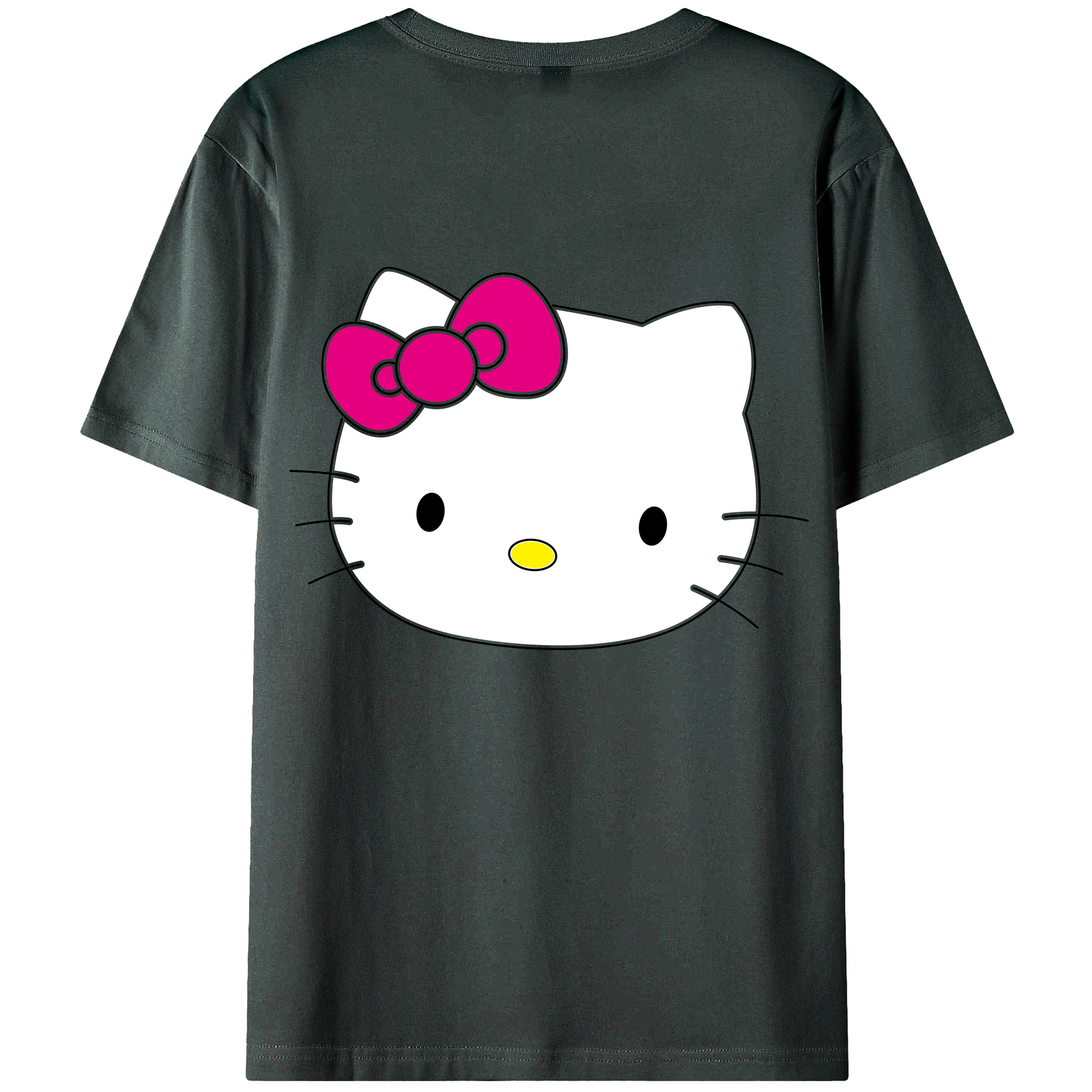 （画像用） Hello Kitty ハローキティ 綿100％ メンズ半袖Tシャツ（バックプリント） 通気性